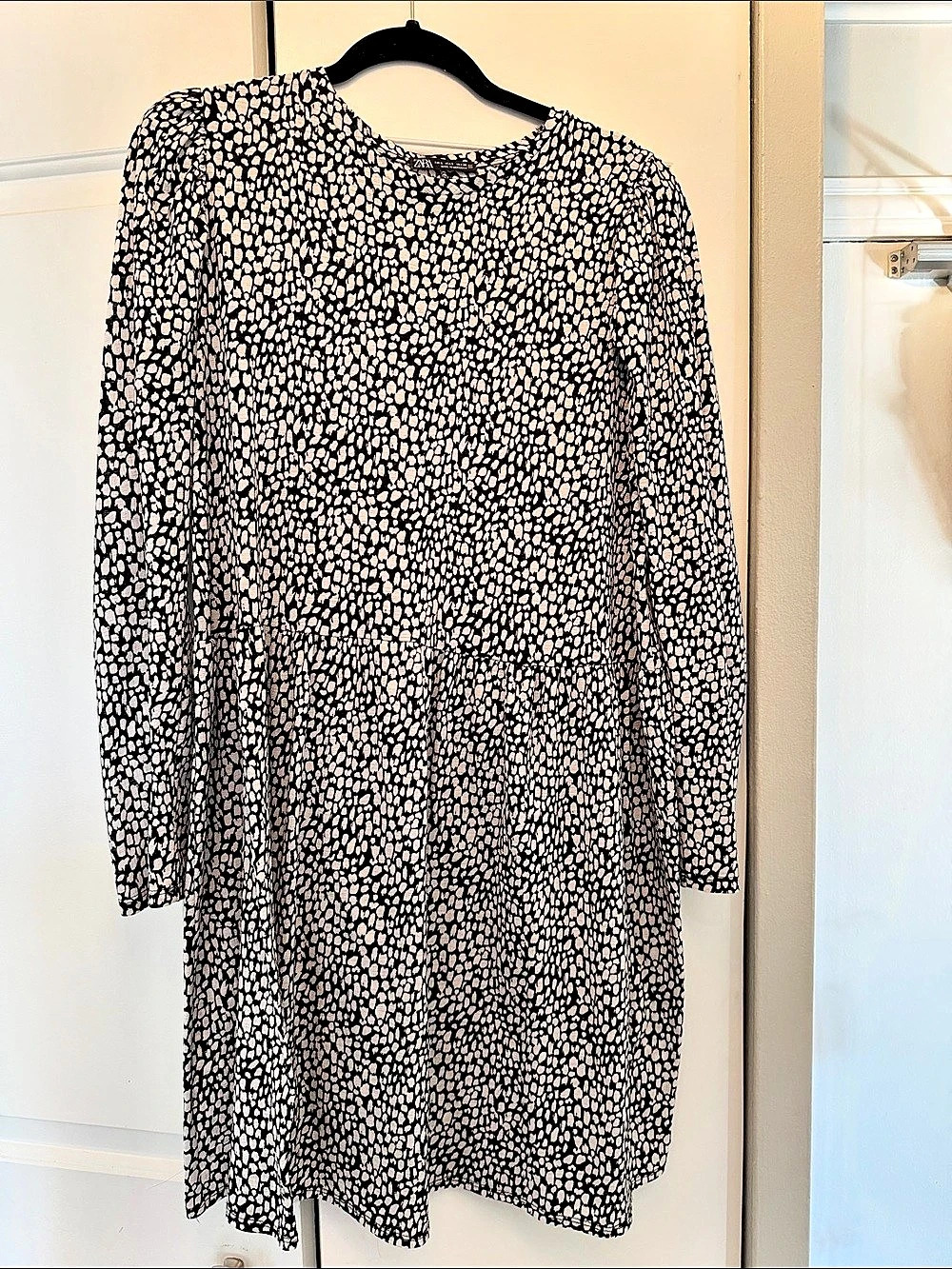 Zara Animal Print Mini Dress Size Large Like New